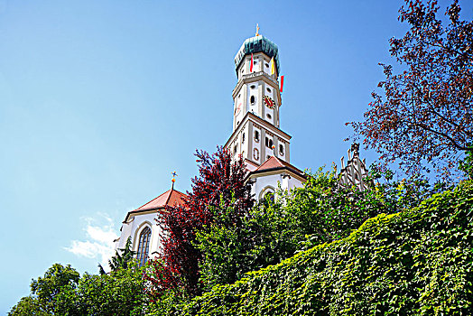 大教堂,老城,奥格斯堡,巴伐利亚,德国,欧洲