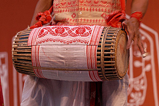 舞者,表演,剧院,拿,靠近,德里,民族舞,工艺品,很多,有趣,北印度,印度,二月,2008年