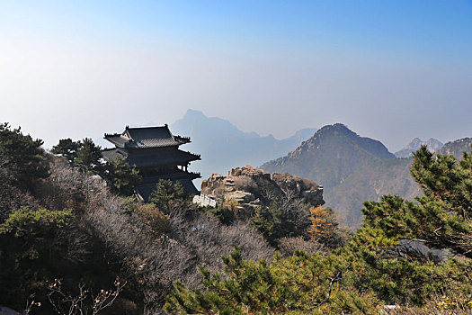 泰山山顶建筑景观
