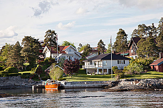 水岸,房子,奥斯陆,挪威