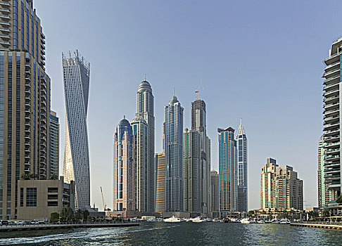 摩天大楼,迪拜,码头,阿联酋