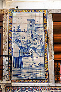 瓷砖,绘画,阿尔法马区,里斯本,葡萄牙,欧洲