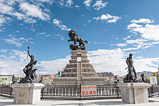 亚洲中国西藏阿里地区噶尔广场