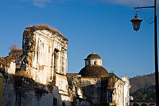 危地马拉,安提瓜岛,建筑,教堂,遗址,城镇