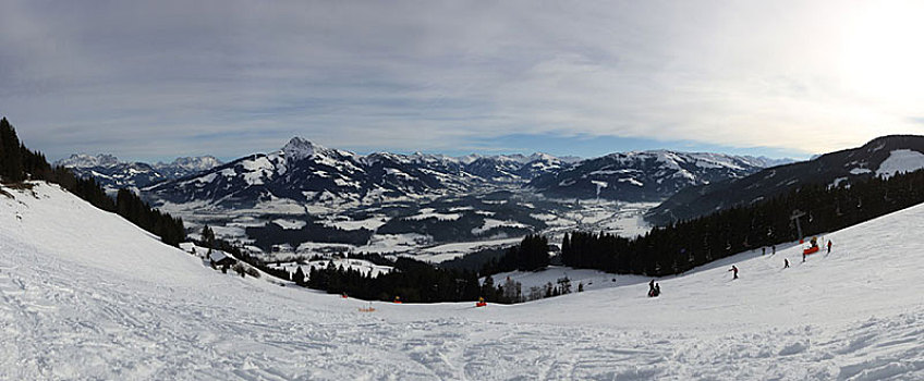 基茨比厄尔,奥地利,冬季风景,阿尔卑斯山