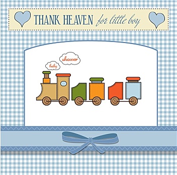 婴儿,礼物,卡,玩具火车