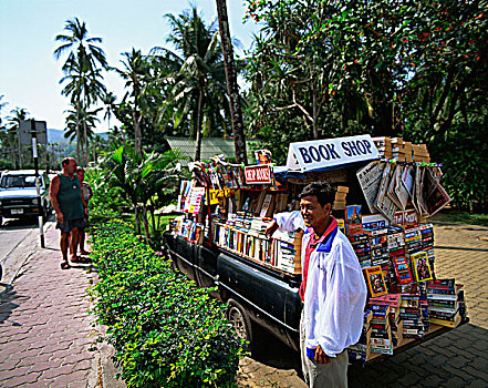 书店,海滩,普吉岛,泰国
