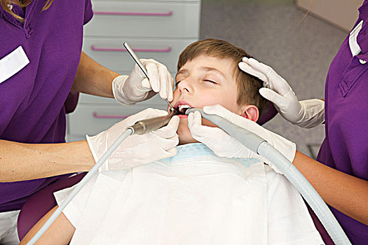男孩,病人,牙齿治疗