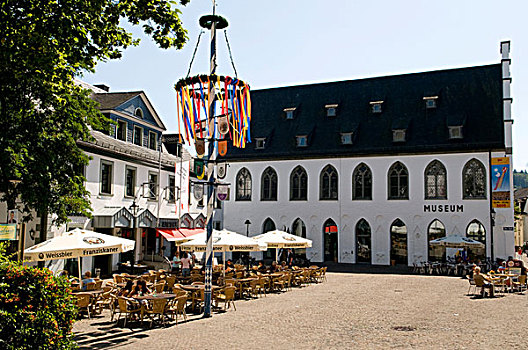 餐馆,博物馆,市场,藻厄兰,区域,北莱茵威斯特伐利亚,德国,欧洲
