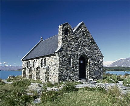 教堂,泰卡泊湖,靠近,新西兰