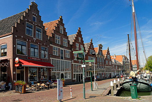 历史,房子,港口,北荷兰省,荷兰