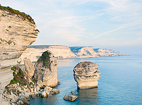 沿岸,悬崖,石头,堆积,靠近,科西嘉岛,法国