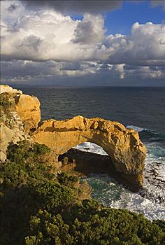 岩石构造,港口,国家公园,海洋,道路,维多利亚,澳大利亚