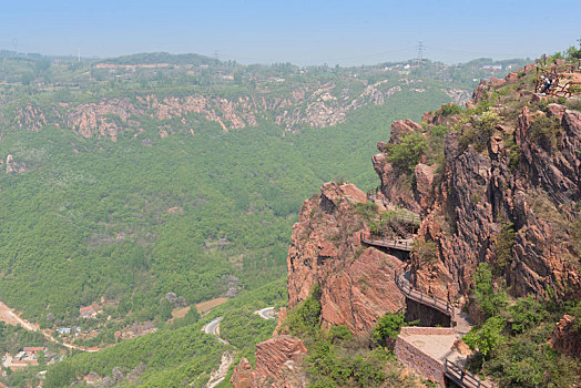 丹霞地貌峡谷风光