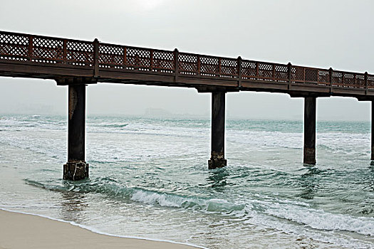 码头,海滩,迪拜