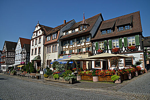建筑,半木结构,房子,历史,地区,靠近,黑森林,巴登符腾堡,德国,欧洲