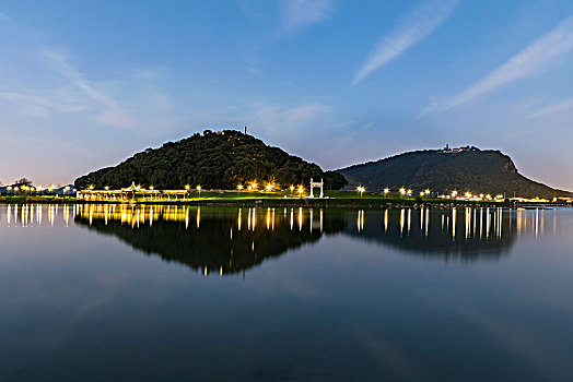 杭州湘湖景区夜景