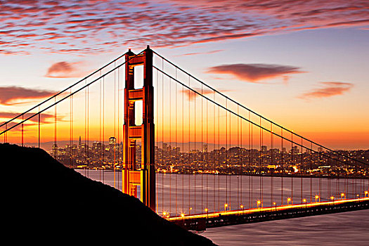 黎明,高处,旧金山,加利福尼亚,美国