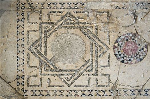圣尼古拉斯教堂,地面,镶嵌图案,米拉,土耳其