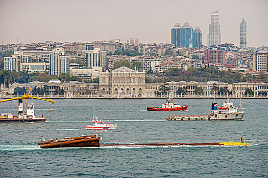 天然气,博斯普鲁斯海峡,俯视,伊斯坦布尔,土耳其