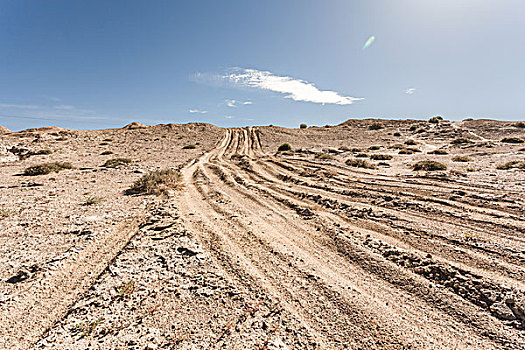 中国西部荒野道路