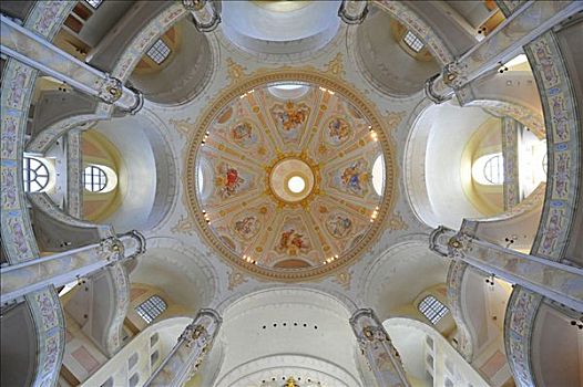 圆顶,石头,钟,圣母教堂,圣母大教堂,德累斯顿,萨克森,德国,欧洲