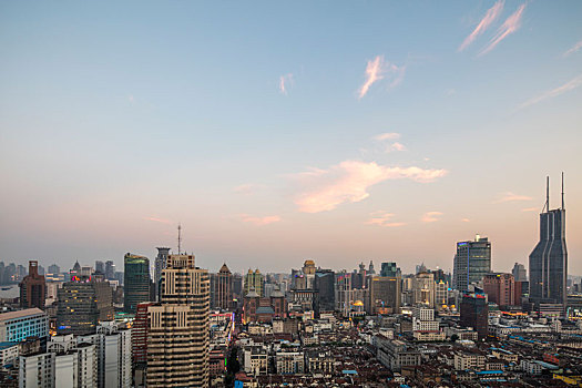 上海,黄浦江,两岸,夜景