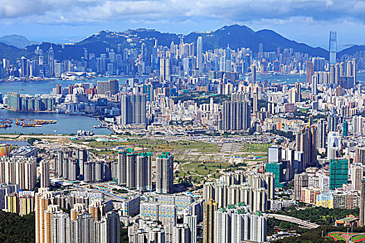 拥挤,建筑,香港