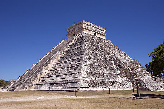 遗址,金字塔,库库尔坎金字塔,奇琴伊察,尤卡坦半岛,墨西哥