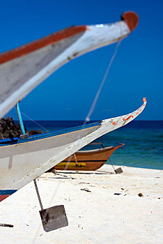 传统,菲律宾,船,海滩,亚洲