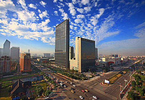 鄞州,索菲特饭店,酒店,大楼,道路,路口,天空,外景