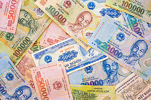 越南,货币,多样,纸,钱