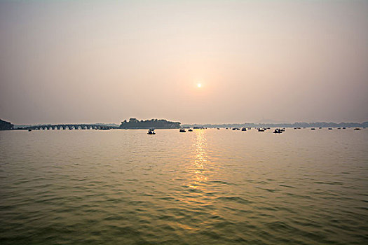 昆明湖夕阳