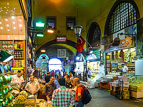 调味品,集市,艾敏厄努,伊斯坦布尔,土耳其