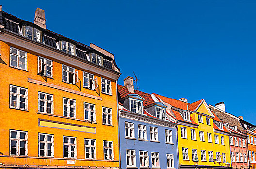 彩色,建筑,新港,哥本哈根,丹麦