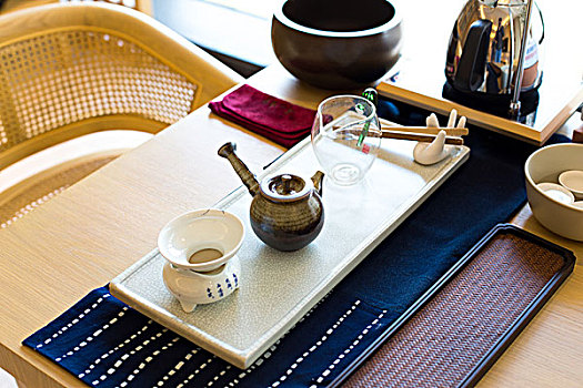 优雅,陶瓷,茶,桌上,现代生活,房间