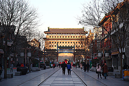 前门大街,大栅栏,商业街,中国,北京,全景,风景,地标,传统