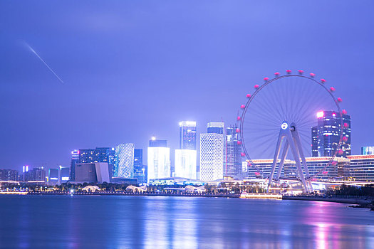 广东省深圳市前海片区夜景