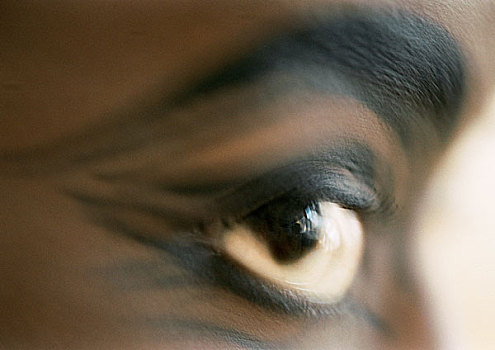 女人,棕色眼睛,侧面视角