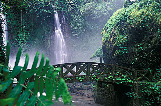 印度尼西亚,北苏拉威西省,空气,瀑布