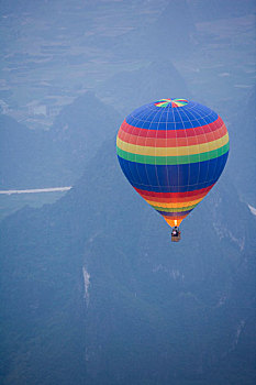 桂林上空的热气球