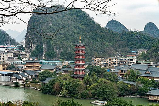 中国广西桂林叠彩山