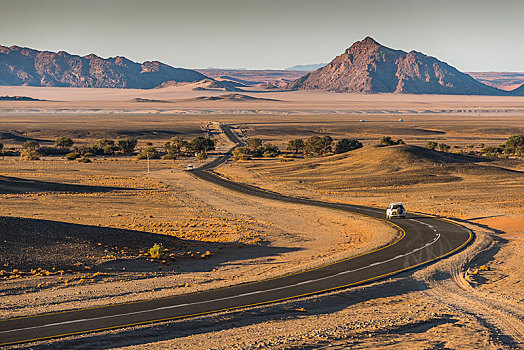 道路,索苏维来地区,纳米布沙漠,纳米比沙漠,公园,区域,纳米比亚,非洲