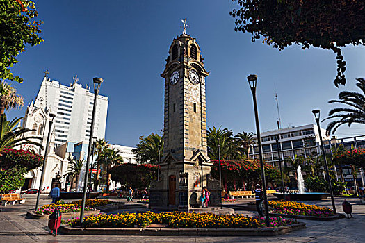 智利,安托法加斯塔,广场,钟楼