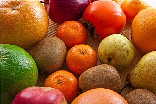 水果,橙色,苹果,猕猴桃,柿子,梨,柚子