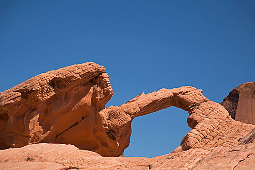 拱形,石头,红色,砂岩构造,火焰谷州立公园,内华达,美国,北美