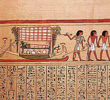 埃及,纸莎草,木乃伊,墓地,公元前13世纪,艺术家,未知