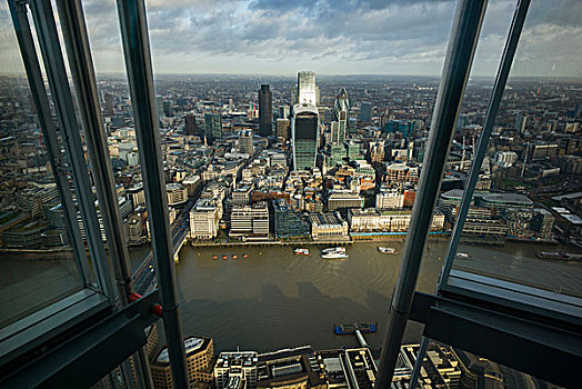 英格兰,伦敦,碎片,建筑,俯视图,城市,风景,观注