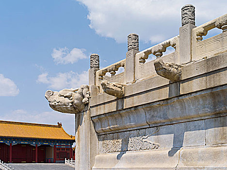 滴水兽,故宫,北京,中国