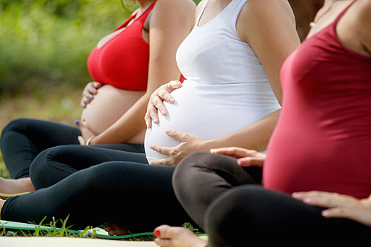 孕妇,产前,班级,接触,腹部